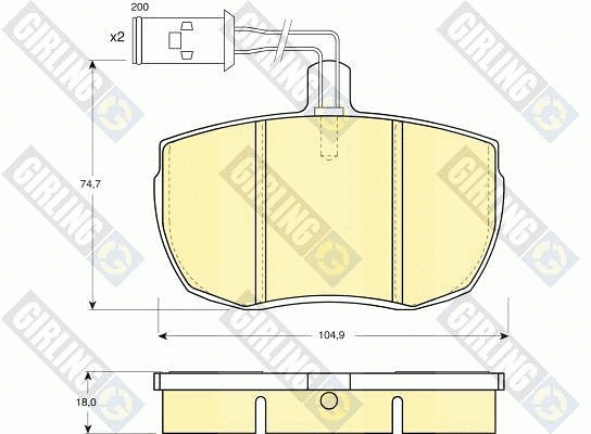 Brake Pad Set, disc brake (6107796)