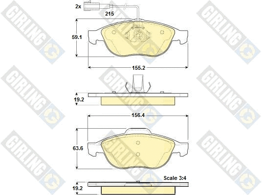 Brake Pad Set, disc brake (6114412)