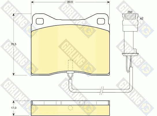 Brake Pad Set, disc brake (6108022)