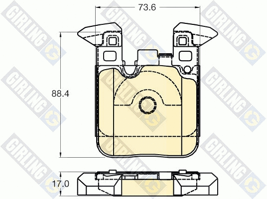 Brake Pad Set, disc brake (6120285)