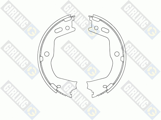 Brake Shoe Set, parking brake (5188039)