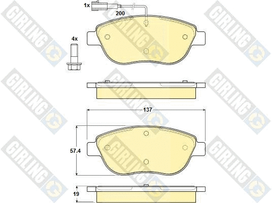 Brake Pad Set, disc brake (6114834)