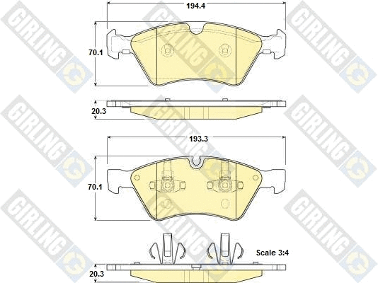 Brake Pad Set, disc brake (6116422)