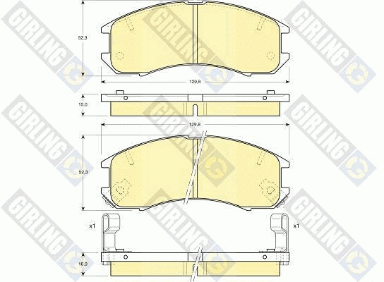 Brake Pad Set, disc brake (6109819)