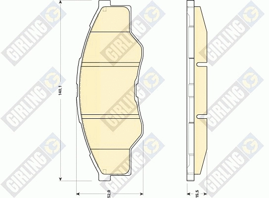 Brake Pad Set, disc brake (6135009)