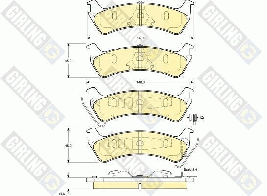 Brake Pad Set, disc brake (6140415)