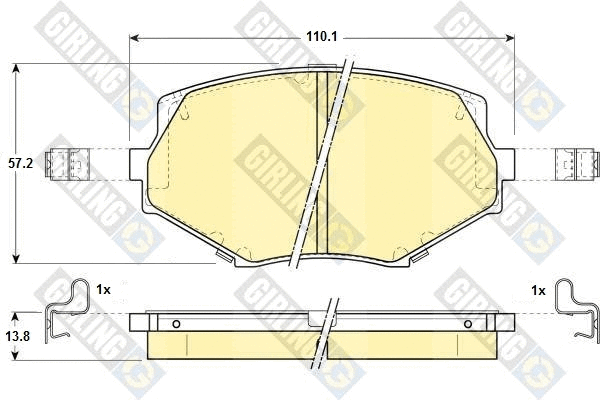 Brake Pad Set, disc brake (6131039)