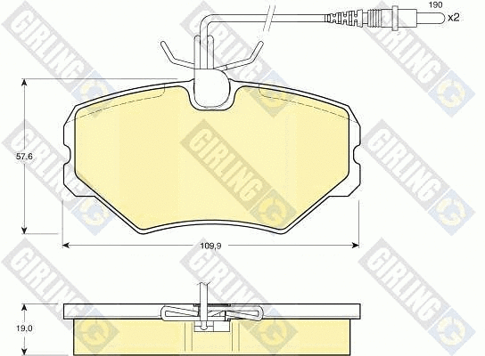 Brake Pad Set, disc brake (6110511)