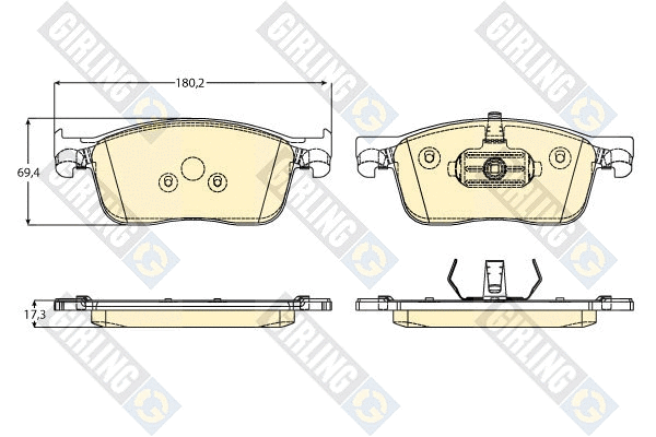 Brake Pad Set, disc brake (6121692)