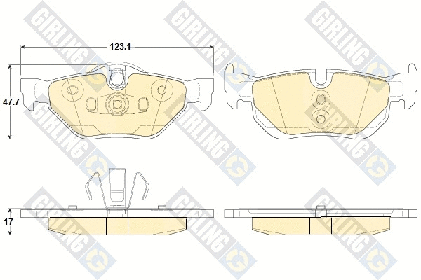 Brake Pad Set, disc brake (6120502)