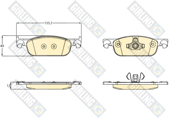 Brake Pad Set, disc brake (6121572)