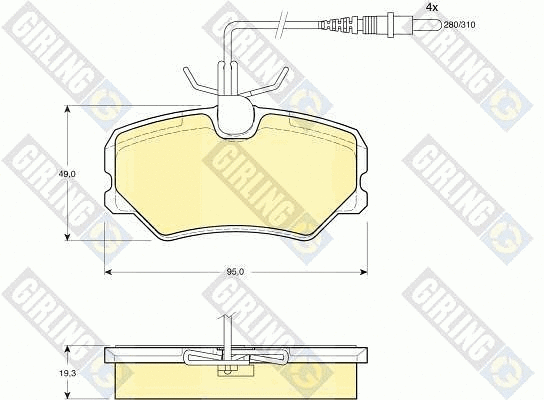 Brake Pad Set, disc brake (6110391)