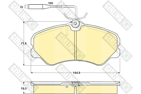 Brake Pad Set, disc brake (6104471)