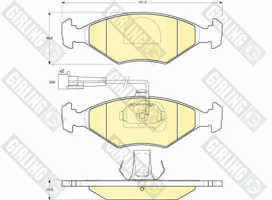 Brake Pad Set, disc brake (6113932)