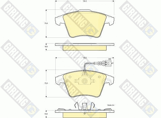 Brake Pad Set, disc brake (6115552)
