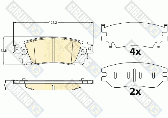 Brake Pad Set, disc brake (6144597)