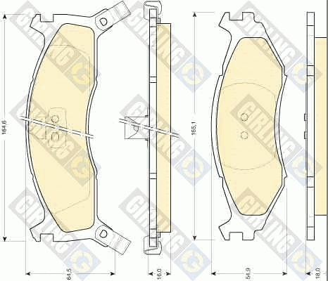 Brake Pad Set, disc brake (6111585)