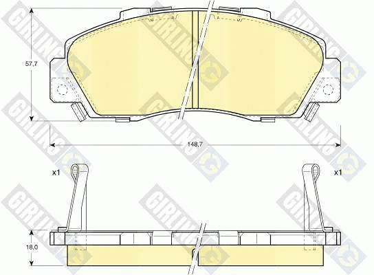 Brake Pad Set, disc brake (6109959)