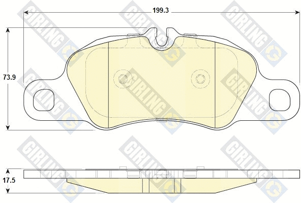 Brake Pad Set, disc brake (6119905)
