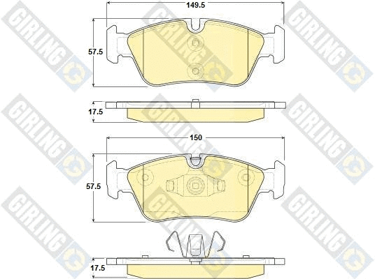 Brake Pad Set, disc brake (6116252)