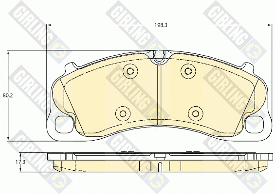 Brake Pad Set, disc brake (6120895)