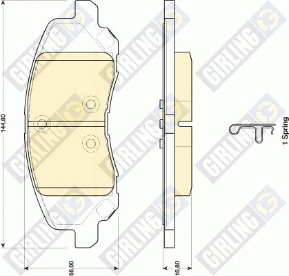 Brake Pad Set, disc brake (6141419)