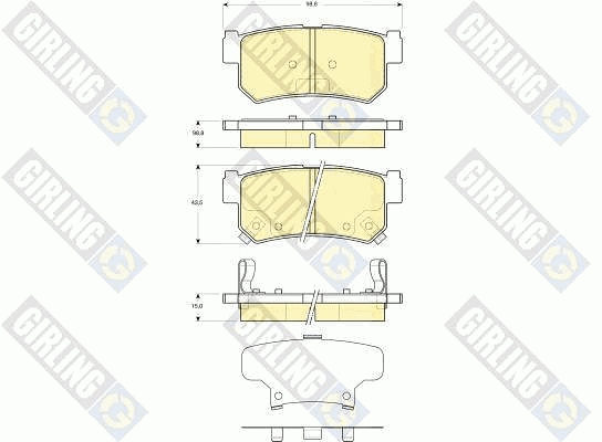 Brake Pad Set, disc brake (6133669)