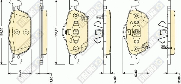 Brake Pad Set, disc brake (6134762)