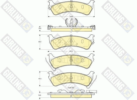 Brake Pad Set, disc brake (6140945)