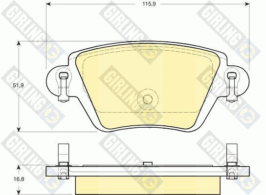 Brake Pad Set, disc brake (6115254)