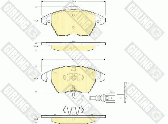 Brake Pad Set, disc brake (6115502)