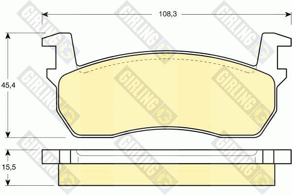 Brake Pad Set, disc brake (6103039)