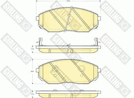 Brake Pad Set, disc brake (6133439)