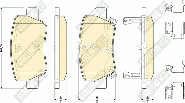 Brake Pad Set, disc brake (6141754)