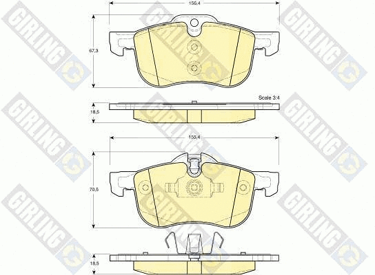 Brake Pad Set, disc brake (6113742)
