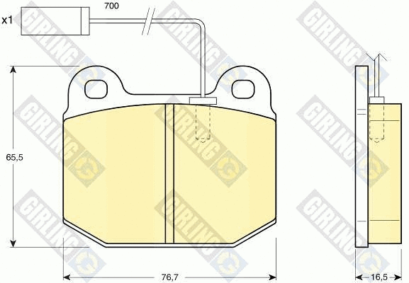Brake Pad Set, disc brake (6112532)
