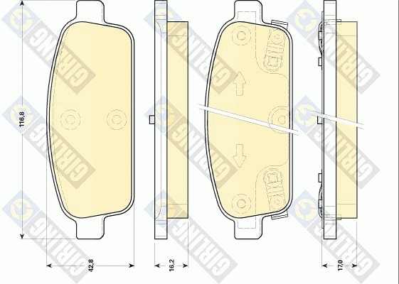 Brake Pad Set, disc brake (6118449)