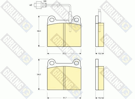 Brake Pad Set, disc brake (6102402)