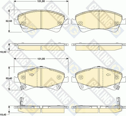 Brake Pad Set, disc brake (6134794)