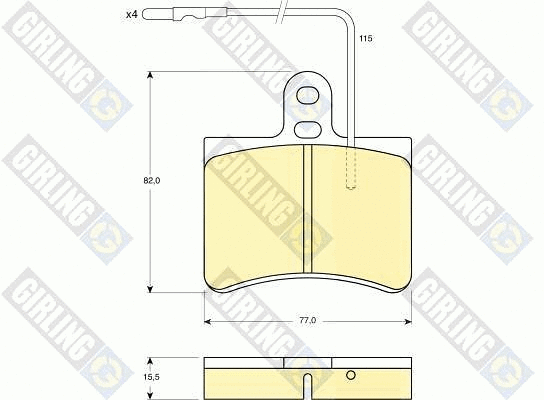 Brake Pad Set, disc brake (6103159)