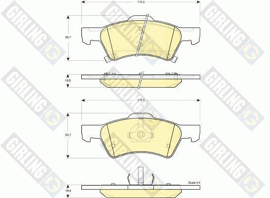 Brake Pad Set, disc brake (6141292)