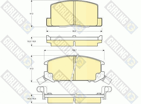 Brake Pad Set, disc brake (6103849)