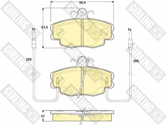 Brake Pad Set, disc brake (6114281)