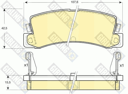 Brake Pad Set, disc brake (6107309)