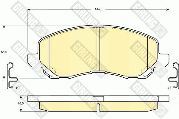 Brake Pad Set, disc brake (6132879)
