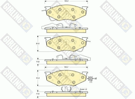 Brake Pad Set, disc brake (6140085)