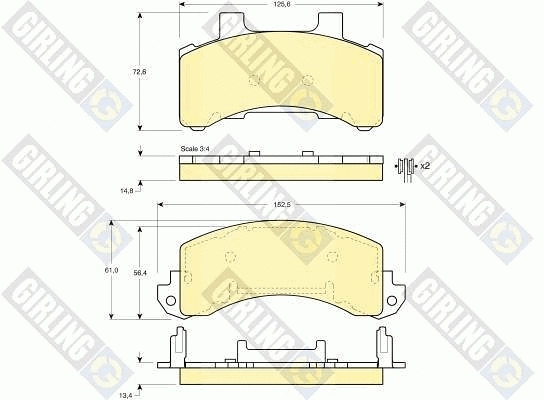 Brake Pad Set, disc brake (6140363)