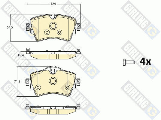 Brake Pad Set, disc brake (6120871)