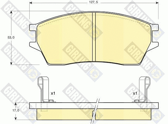 Brake Pad Set, disc brake (6131289)