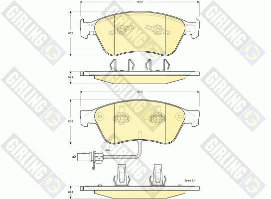 Brake Pad Set, disc brake (6115532)